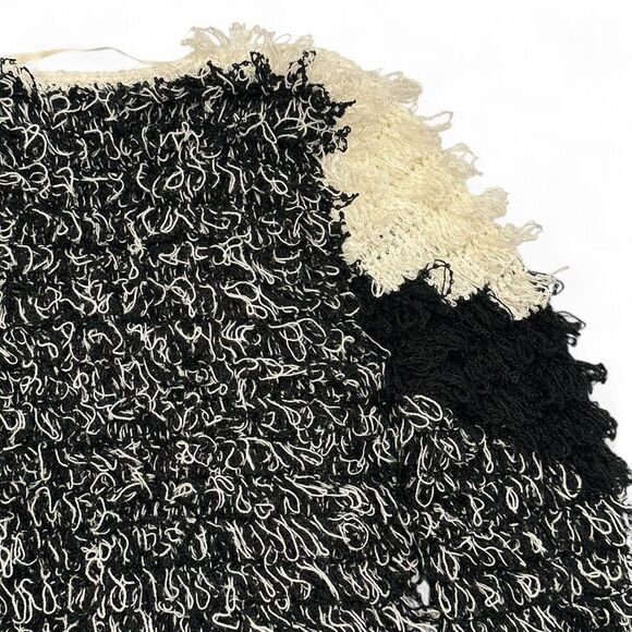 Vintage Answers Shaggy Texture Cardigan L Boho Quirky Kitschy Punk Goth Rockstar - Picture 6 of 8